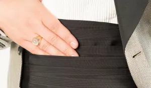 Black Moiré Silk Cummerbund