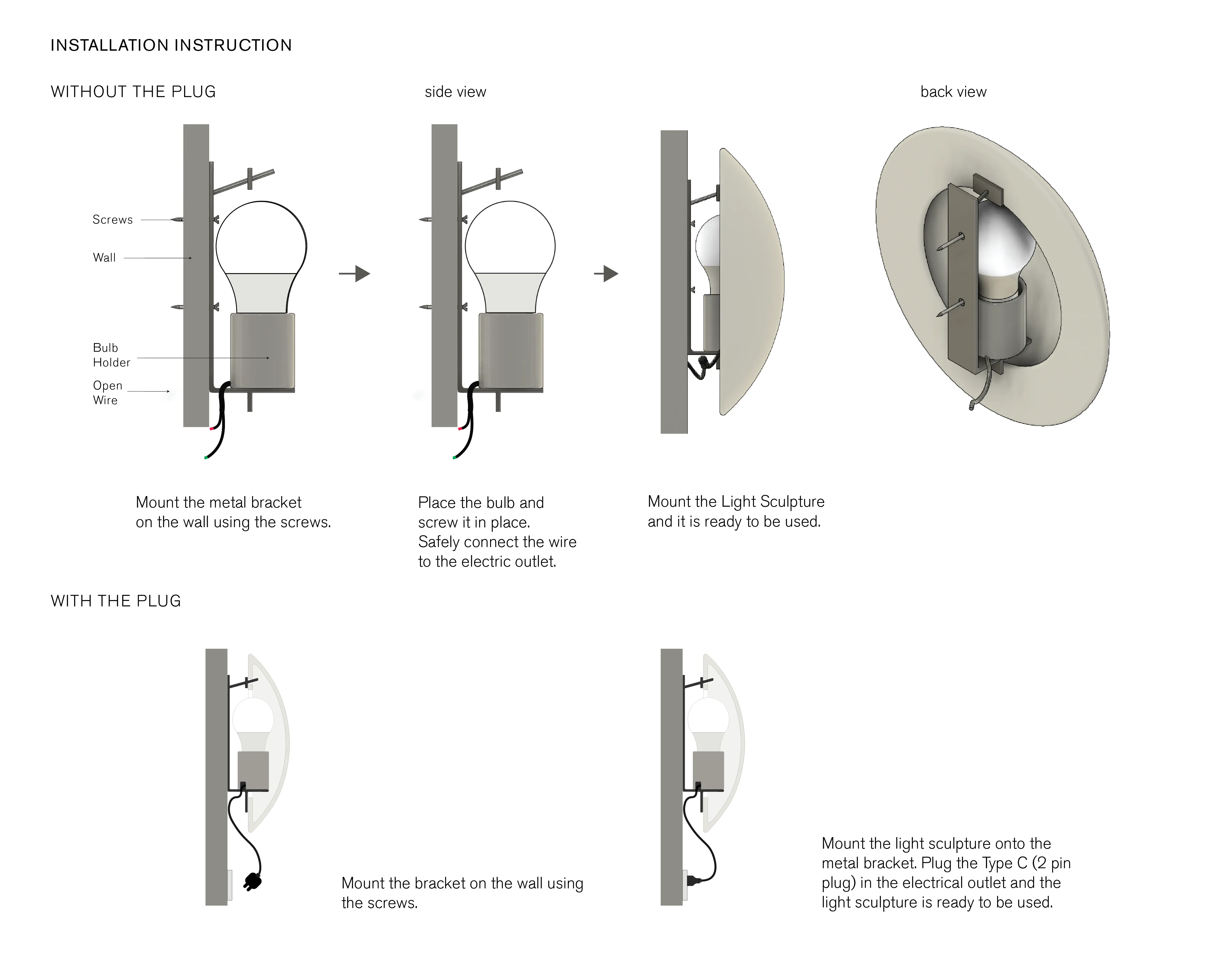 Blown Away Wall Light/ Sculpture
