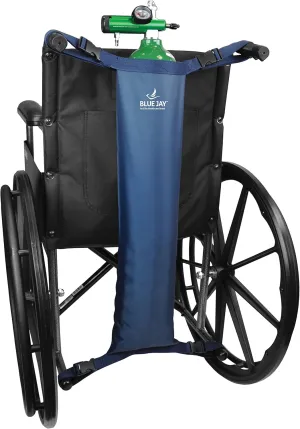 Blue Jay An Elite Healthcare Brand Hold My Tank Oxygen Tank Bag for Fits Any Wheelchair| Easy-to-Adjust Quick Release Buckles with Extra Long Straps | Waterproof Nylon Mask | Respiratory Aids