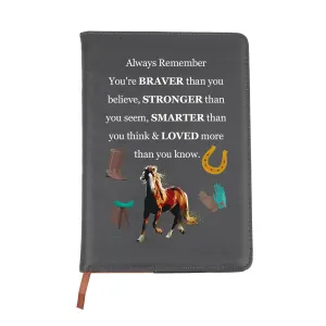 BNQL Horse Gifts Notebook Equestrian Gifts for Horse Lovers Horse Journal Notebook Leather Horse Riding Gifts for Horse Owner (horse notebook) Unknown Binding