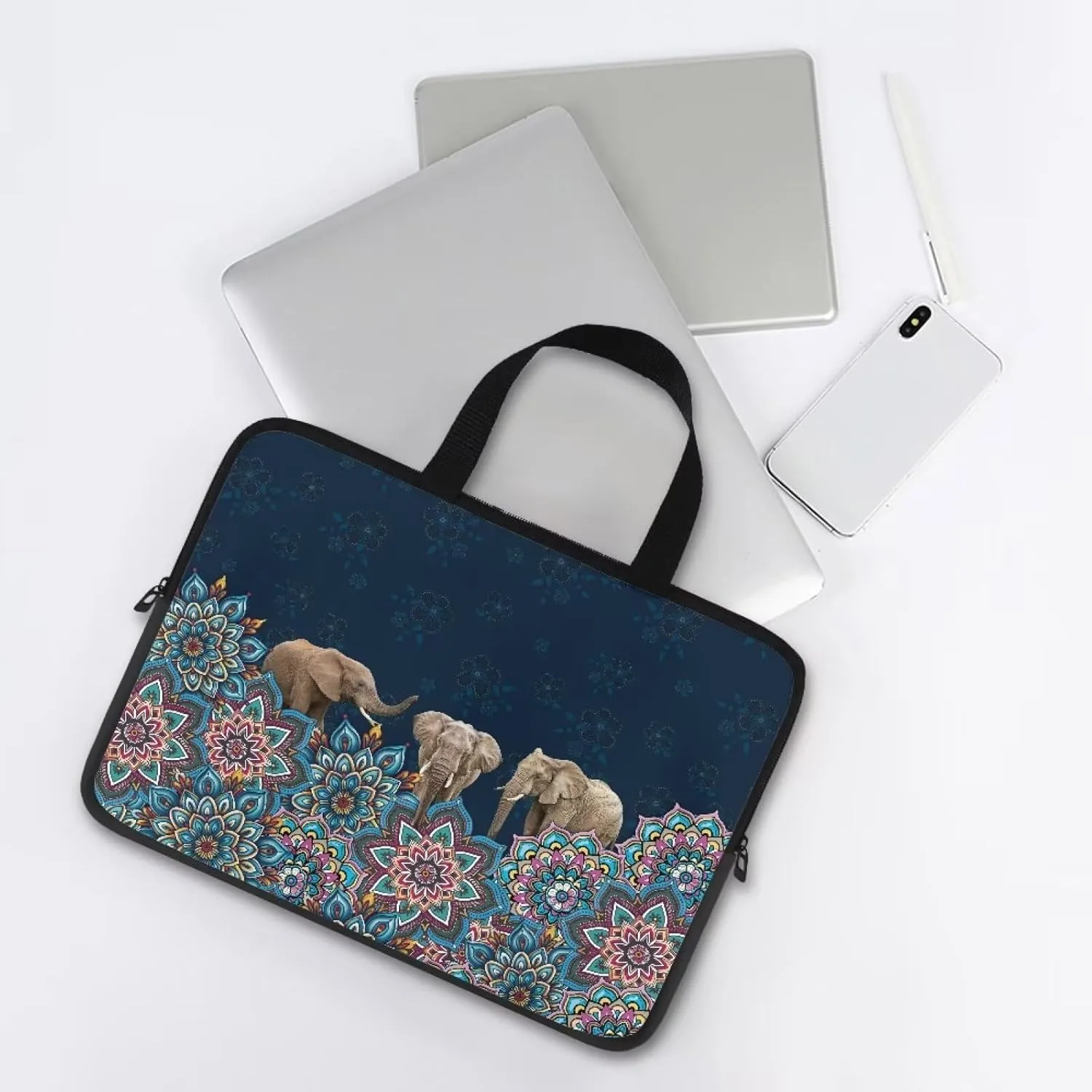 Boho Aztec Print Laptop Sleep Bag for Men Slim Briefcase Laptop Messenger Bag 17inch Laptop Sleeve Case Handbag Laptop Cover Cute Laptop Tote Bag for 14""15""15.6""17.3""Laptop
