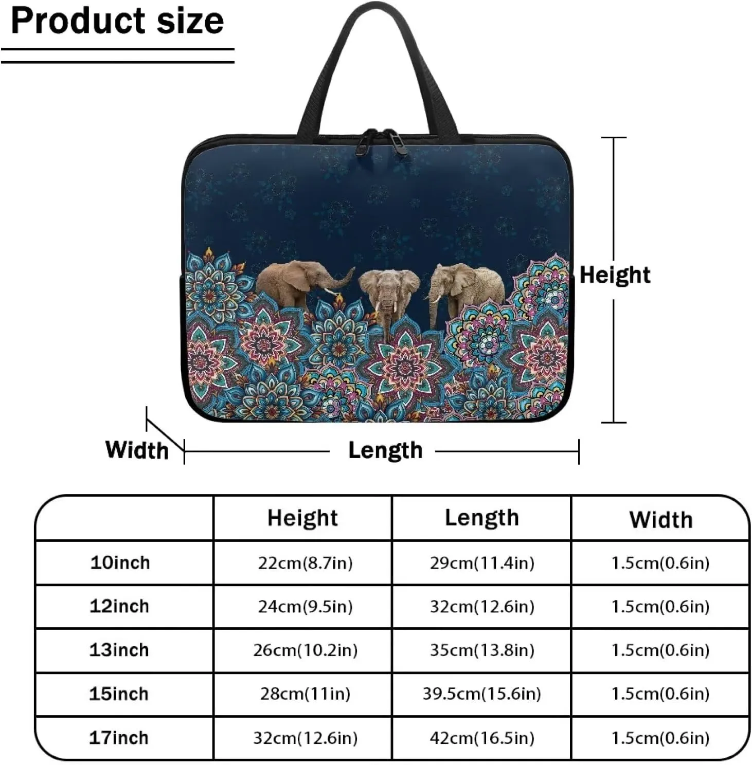Boho Aztec Print Laptop Sleep Bag for Men Slim Briefcase Laptop Messenger Bag 17inch Laptop Sleeve Case Handbag Laptop Cover Cute Laptop Tote Bag for 14""15""15.6""17.3""Laptop