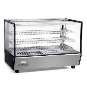 Borrelli 200Ltr Commercial Heated Countertop Display Merchandiser with Straight Glass