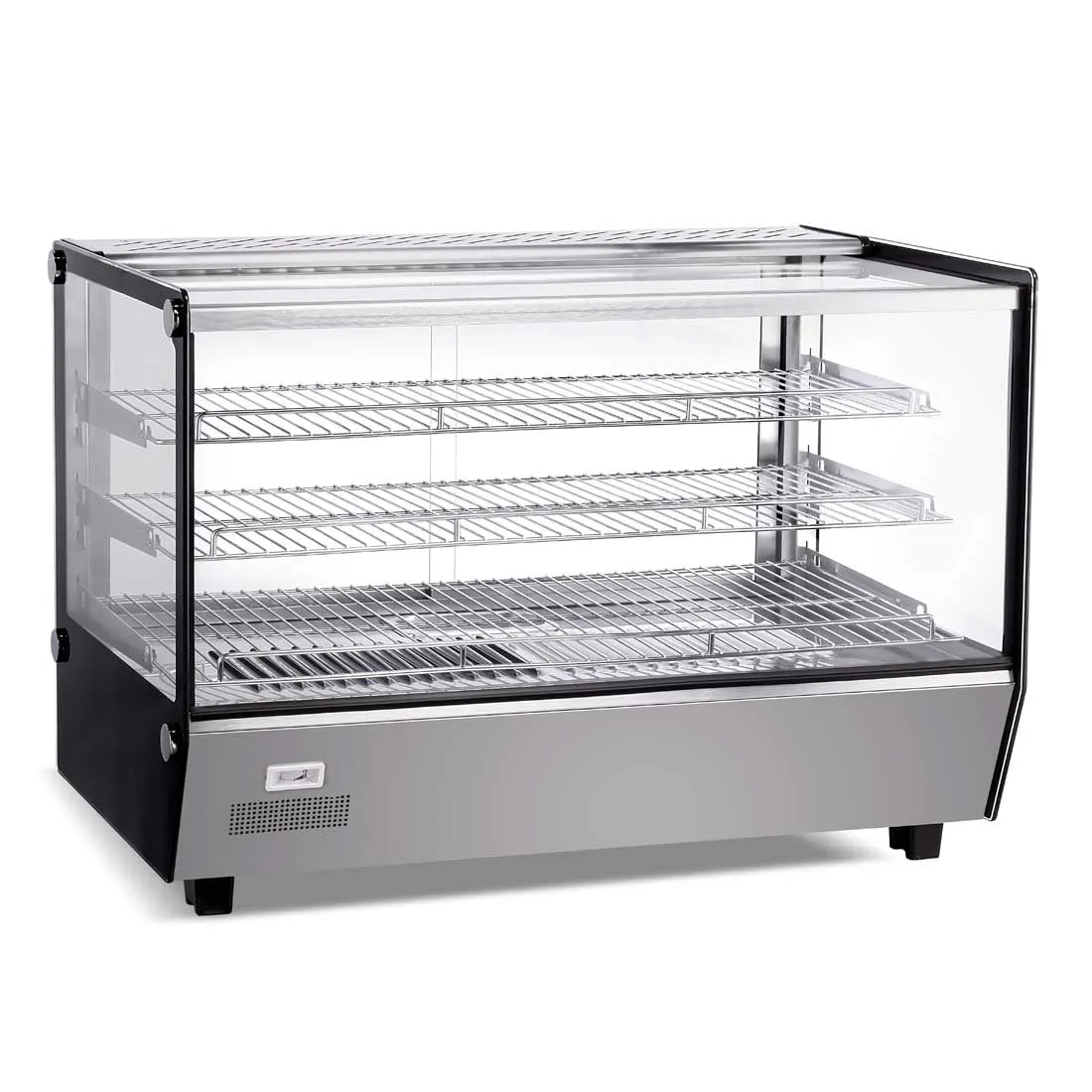 Borrelli 200Ltr Commercial Heated Countertop Display Merchandiser with Straight Glass