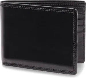Bosca Men's Leather Wallet – Full Grain Italian Dolce Leather Wallet For Men, 8 Card Slots, Bifold, Gift-Ready Packaging, Black