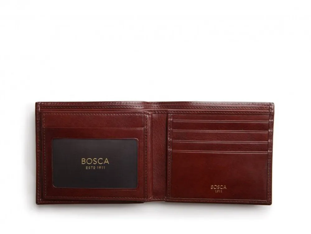 Bosca Men's Old Leather Collection - Eight-Pocket Deluxe Executive Wallet w/ Passcase