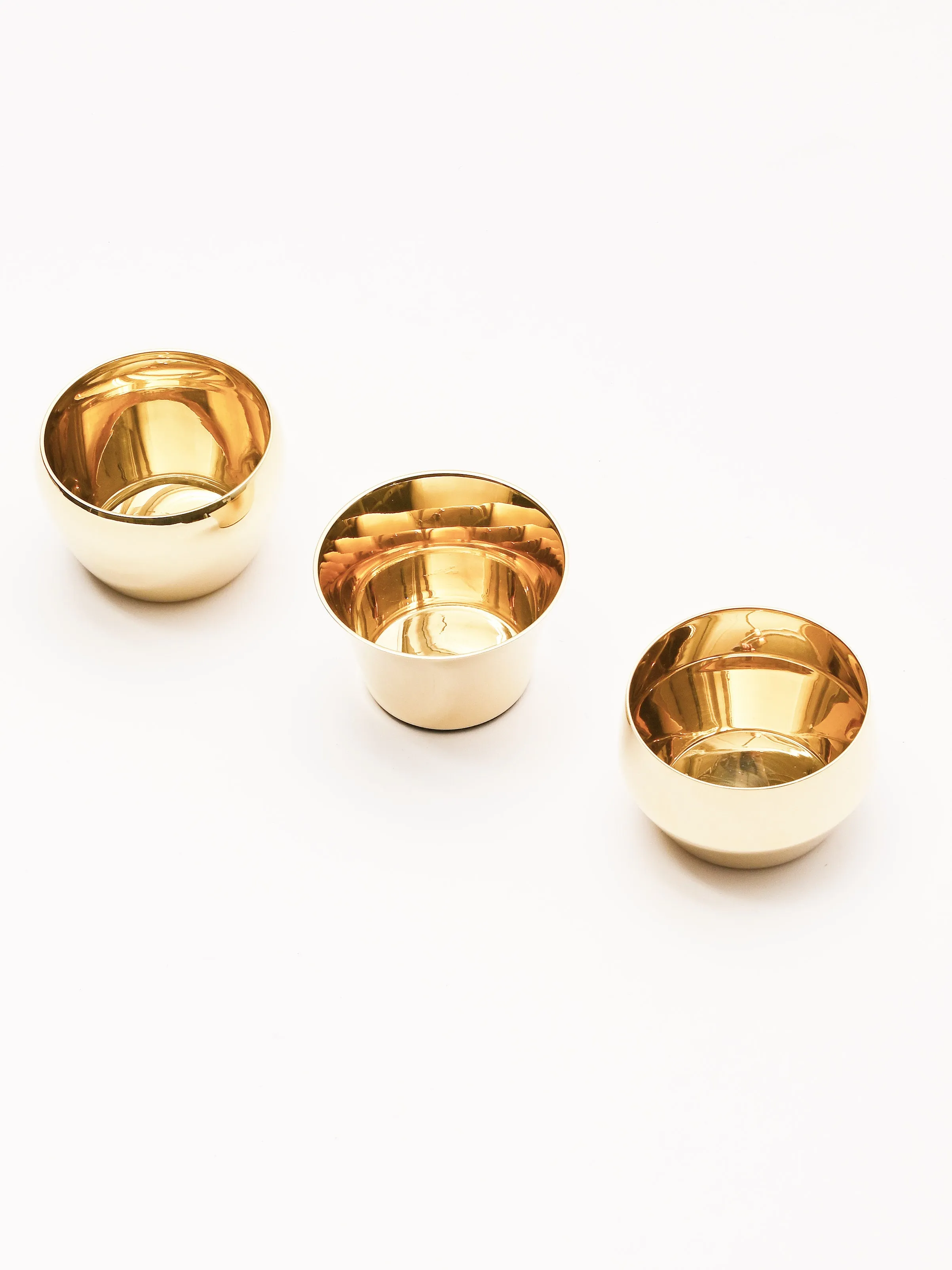 Brass Set Of 3 Pcs Kin Tealight