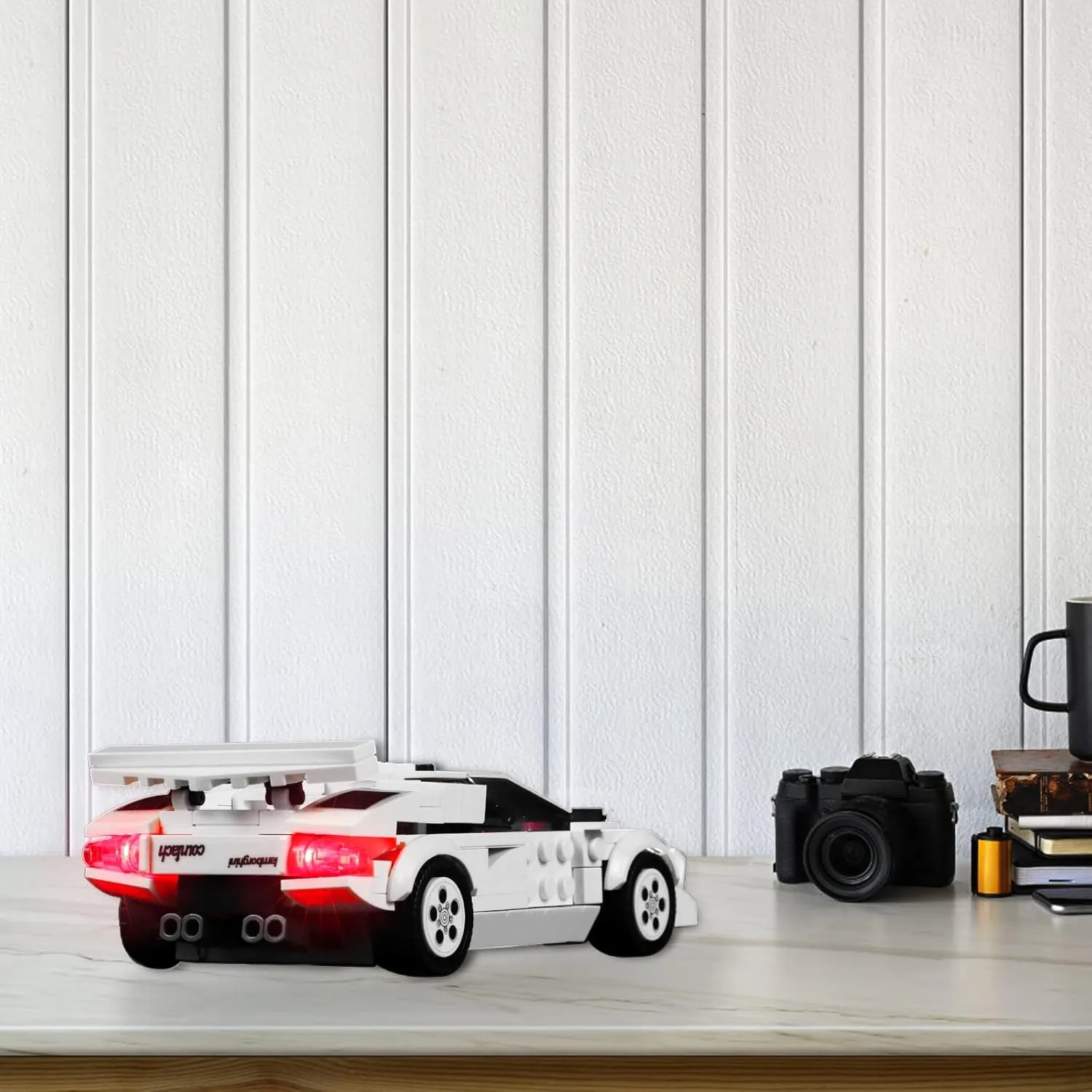 BrickBling LED Light Kit Compatible with Lego Speed Champions Lamborghini Countach 76908 Building Kit, Lighting Set Compatible with Lego 76908 (Without Model)