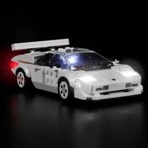 BrickBling LED Light Kit Compatible with Lego Speed Champions Lamborghini Countach 76908 Building Kit, Lighting Set Compatible with Lego 76908 (Without Model)