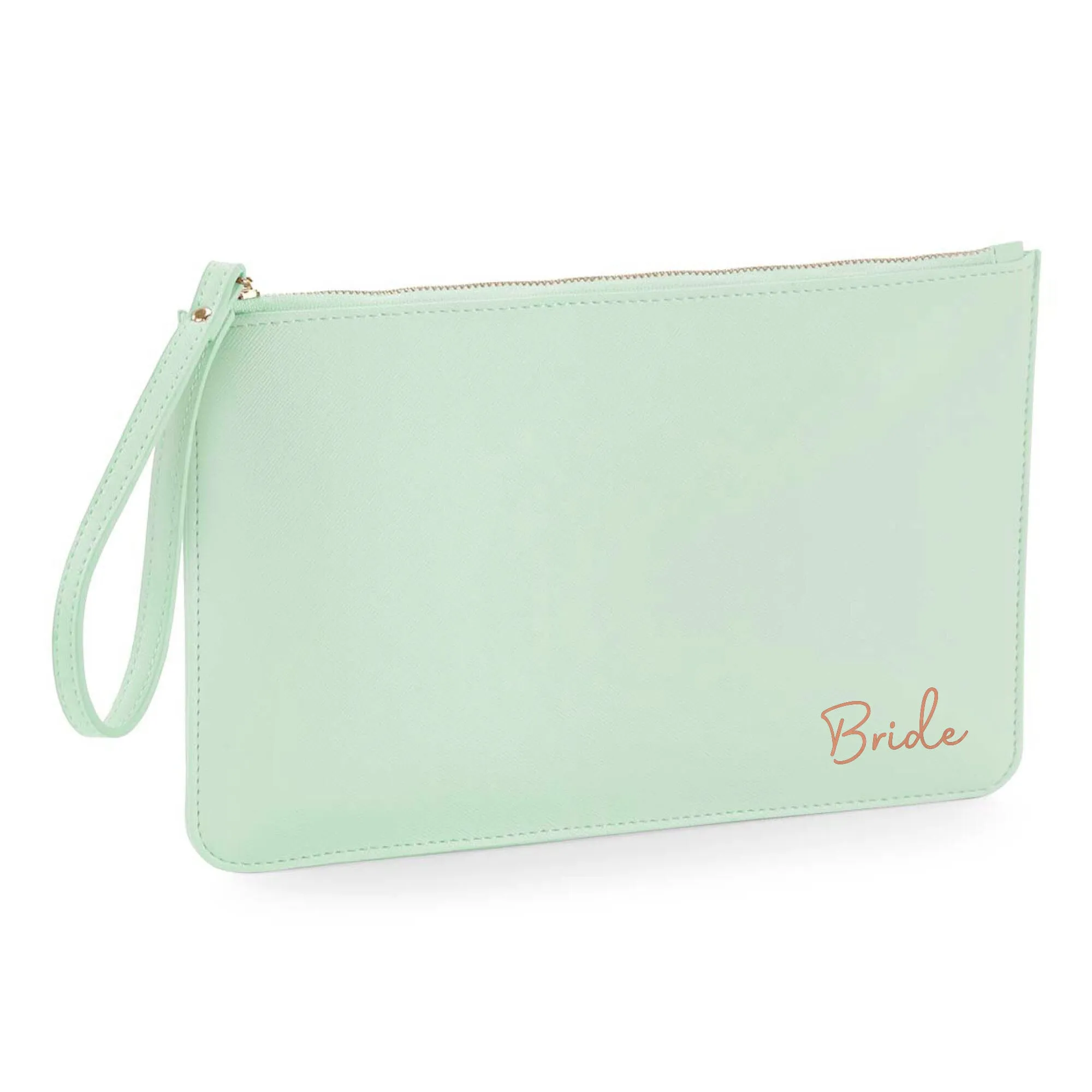 Bride PU Leather Clutch Bag with Wristlet