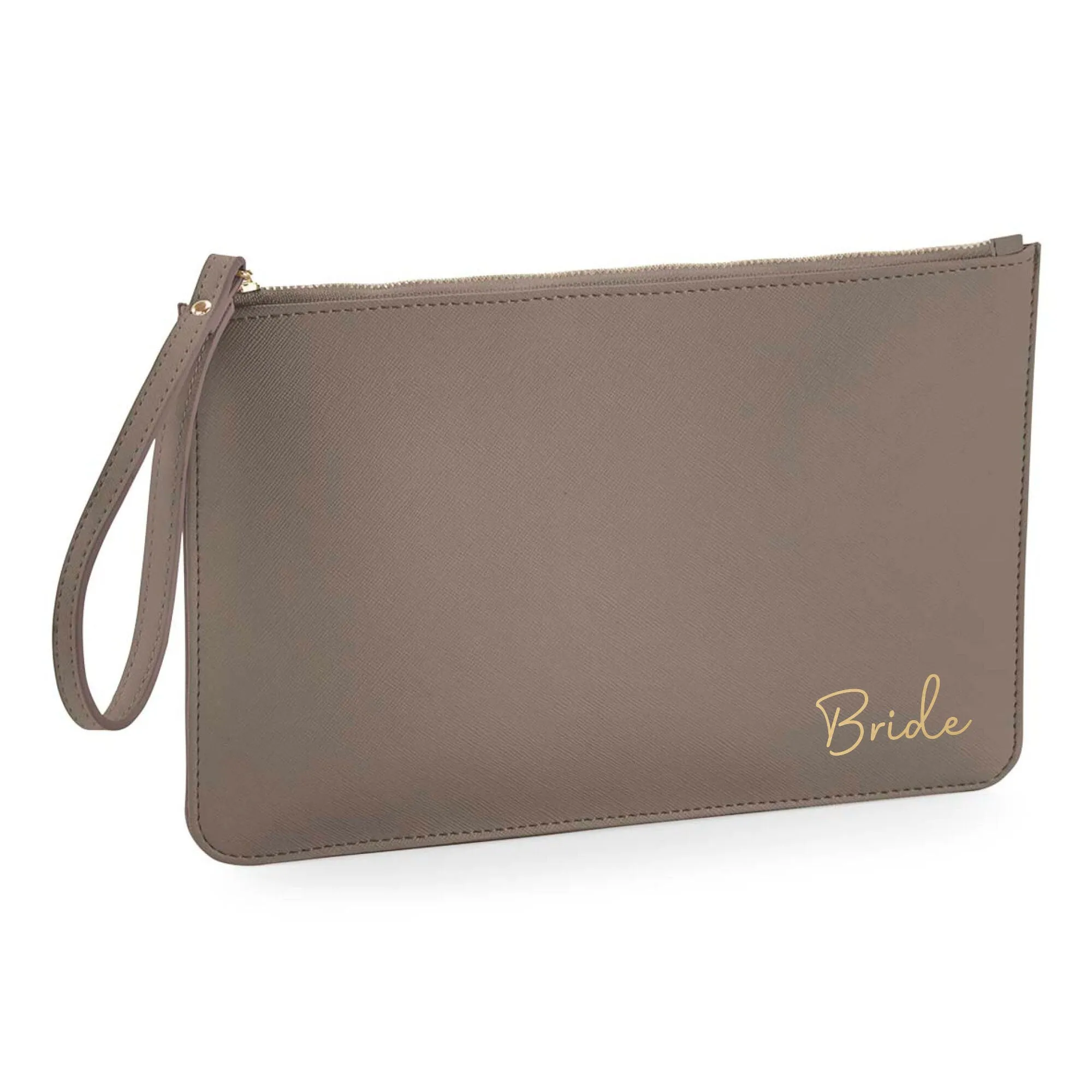 Bride PU Leather Clutch Bag with Wristlet