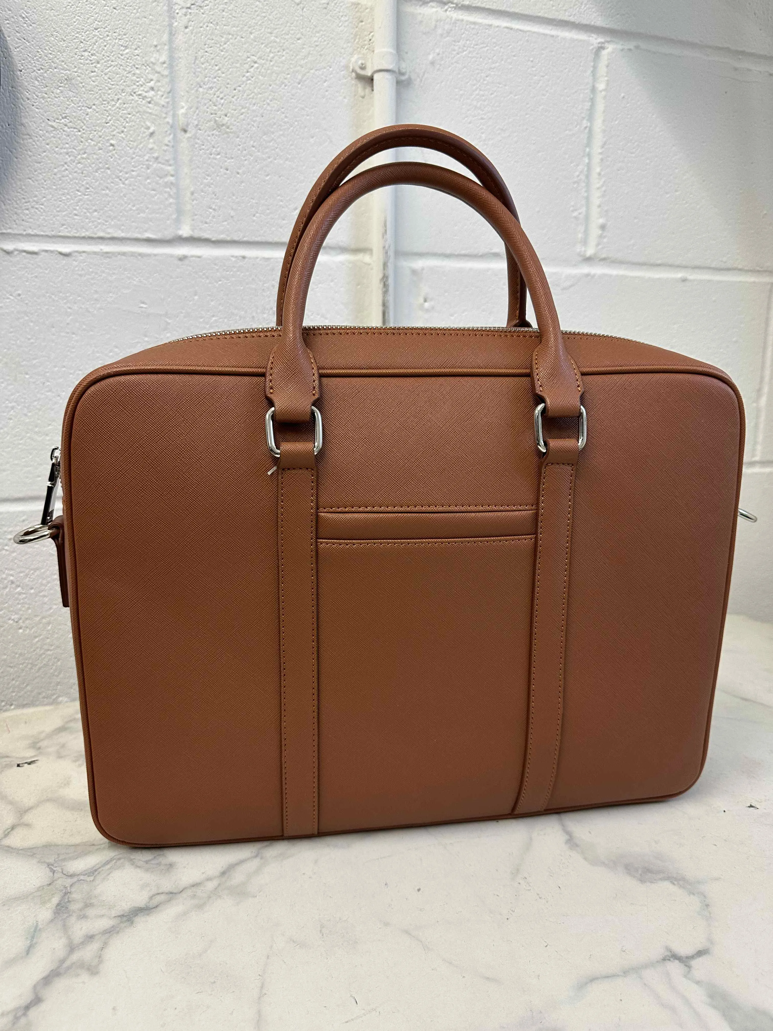 BriefCase Leather Free worldwide shipping Tan Invitation-only sale | Laptop Bag Brown