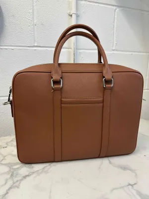 BriefCase Leather Free worldwide shipping Tan Invitation-only sale | Laptop Bag Brown