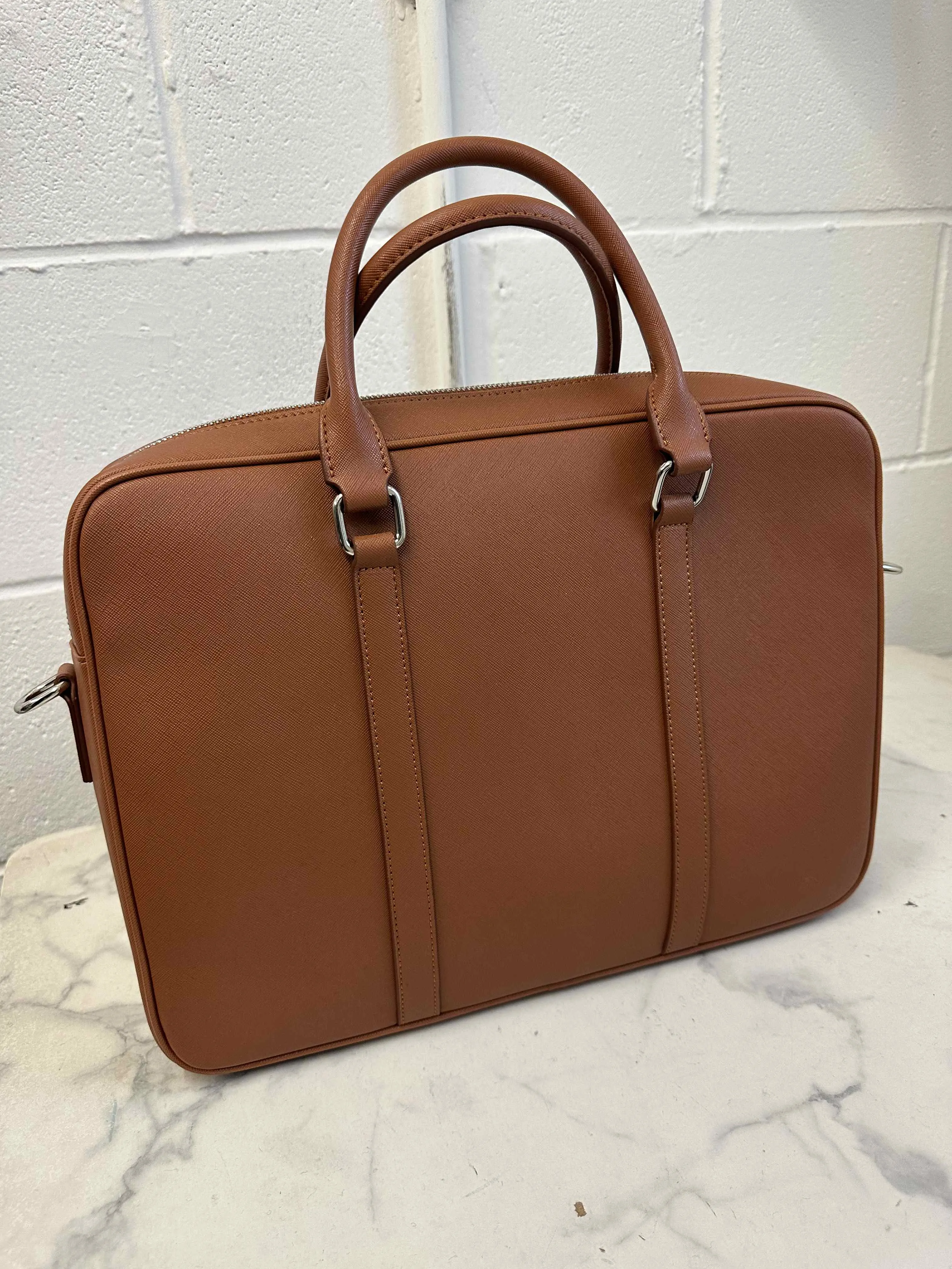BriefCase Leather Free worldwide shipping Tan Invitation-only sale | Laptop Bag Brown
