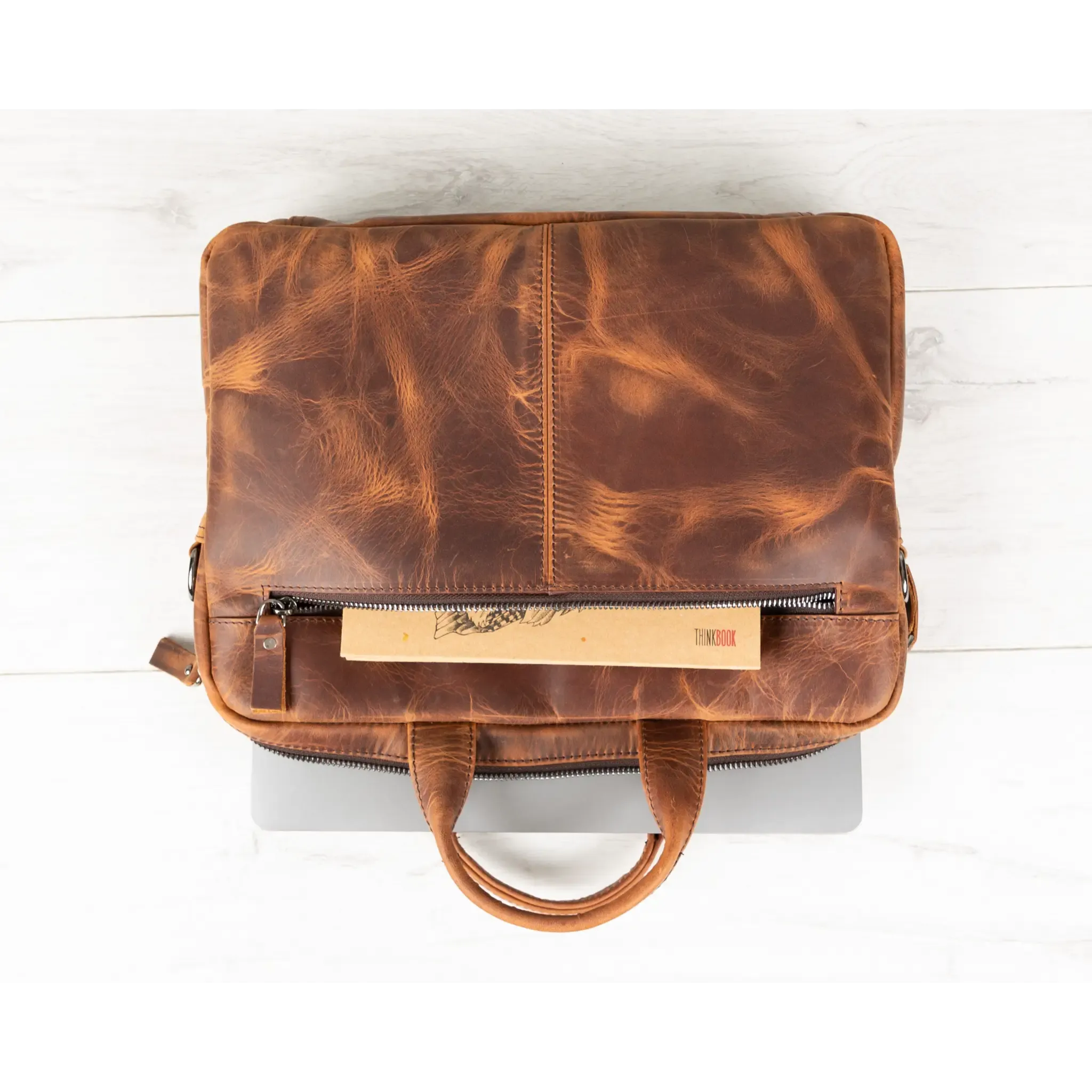 Brown Leather Business Briefcase