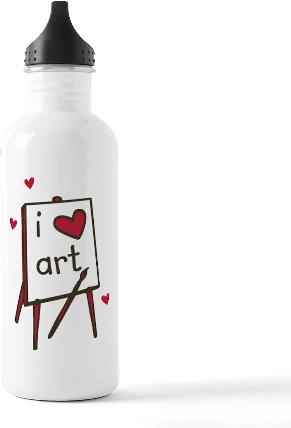 CafePress I Love Art Water Bottle 1.0L (34 oz) Stainless Steel Water Bottle