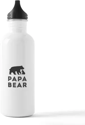 CafePress Papa Bear Water Bottle 1.0L (34 oz) Stainless Steel Water Bottle