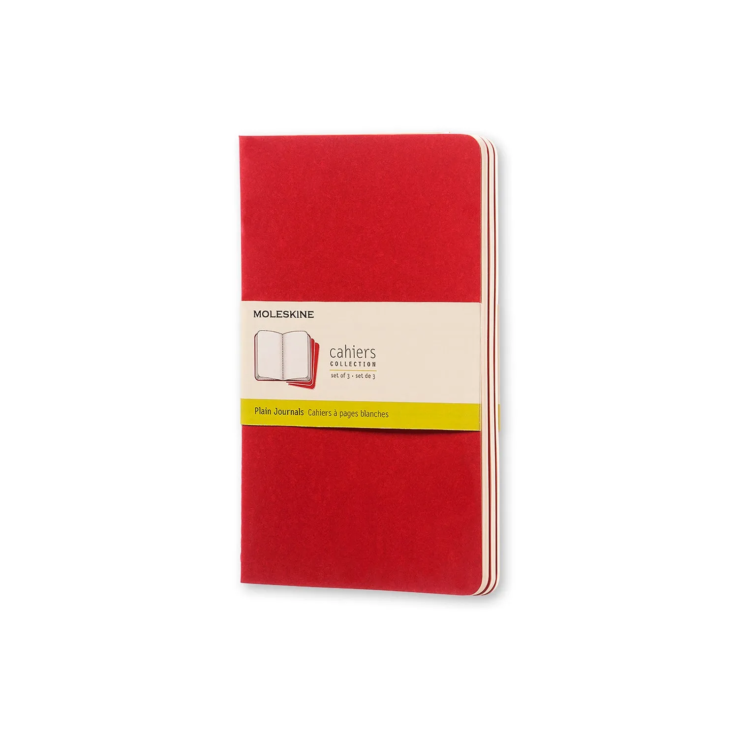 Cahier Large Notebook Set Cranberry Red