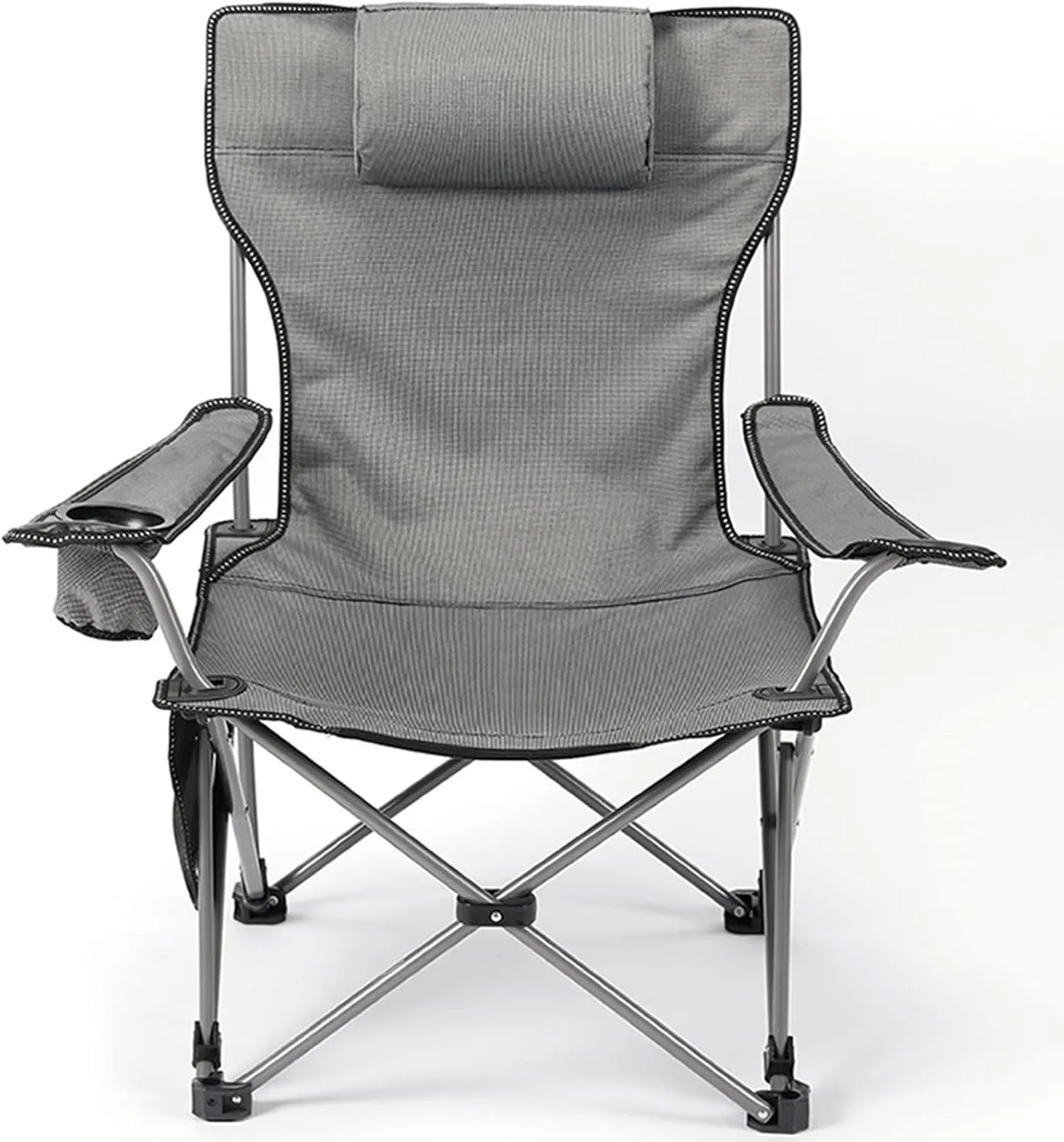 Camping Chairs with Foot Rest for Adults, Beach Chairs High Off Ground Reclining, Picnic Chairs Folding, with Cup Holders and Side Pocket,B