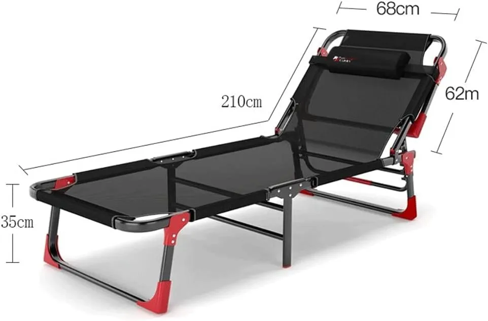 Camping Cot Bed Non-Slip Foot Pad Folding Camping Cot, Heavy Duty Collapsible Foldable Bed for Kids Adults with Non-Slip Foot Mat Comfortable for Outdoor&Indoor