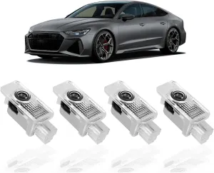 Car Door Lights Compatible with A1 A3 A4 A5 A6 A7 A8 Q3 Q5 Q7 R8 TT RS S Accessories, Super Bright Welcome Light Puddle Light