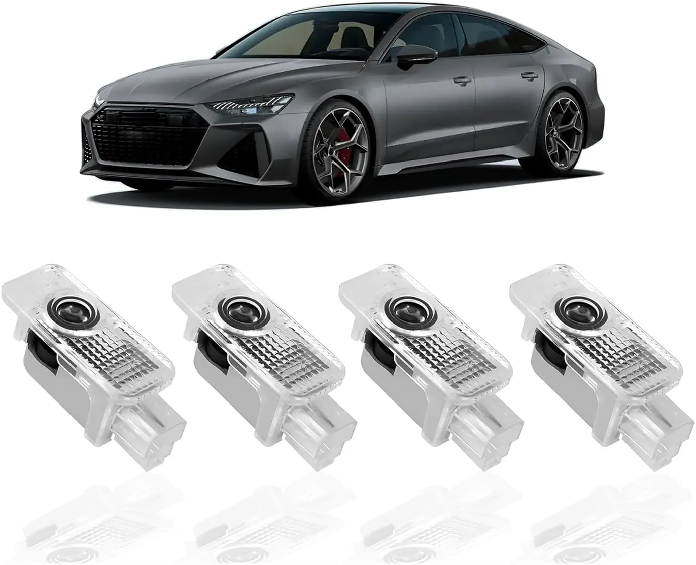 Car Door Lights Compatible with A1 A3 A4 A5 A6 A7 A8 Q3 Q5 Q7 R8 TT RS S Accessories, Super Bright Welcome Light Puddle Light
