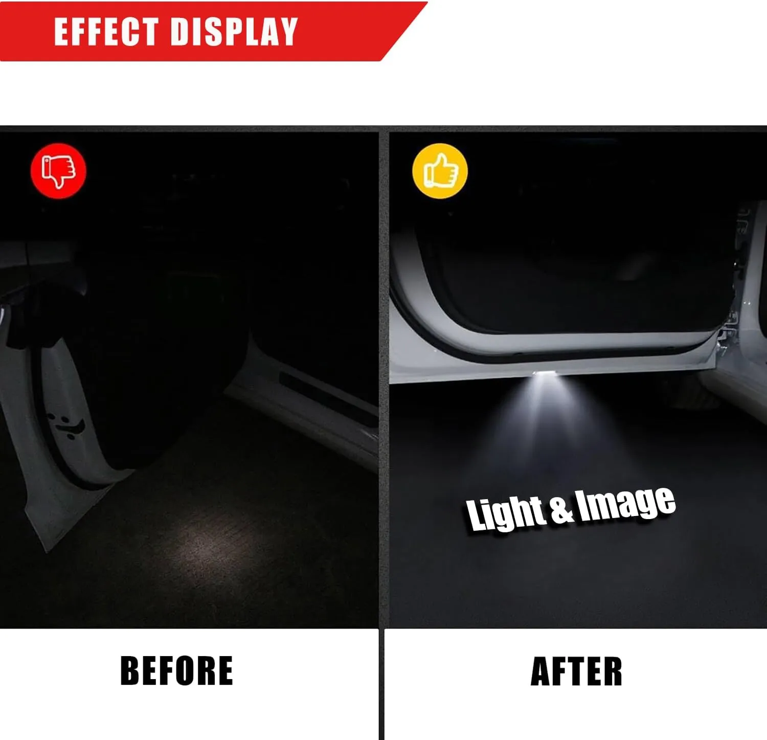 Car Door Lights Compatible with A1 A3 A4 A5 A6 A7 A8 Q3 Q5 Q7 R8 TT RS S Accessories, Super Bright Welcome Light Puddle Light