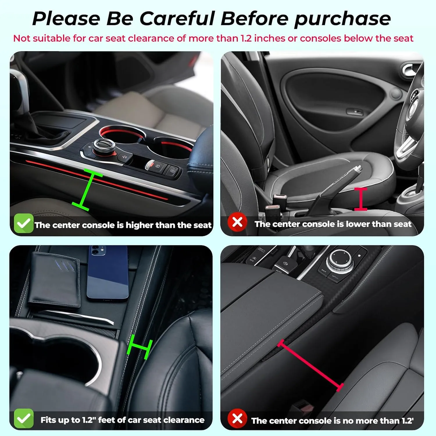 Car Seat Gap Filler Organizer, Car Seat Organizer, Seat Gap Storage Box with Cup Holders for Drink, Car Leather Cup Holder Gap Bag Front Seat for Holding Phone, Sunglasses,Keys（Red Passenger Seat )