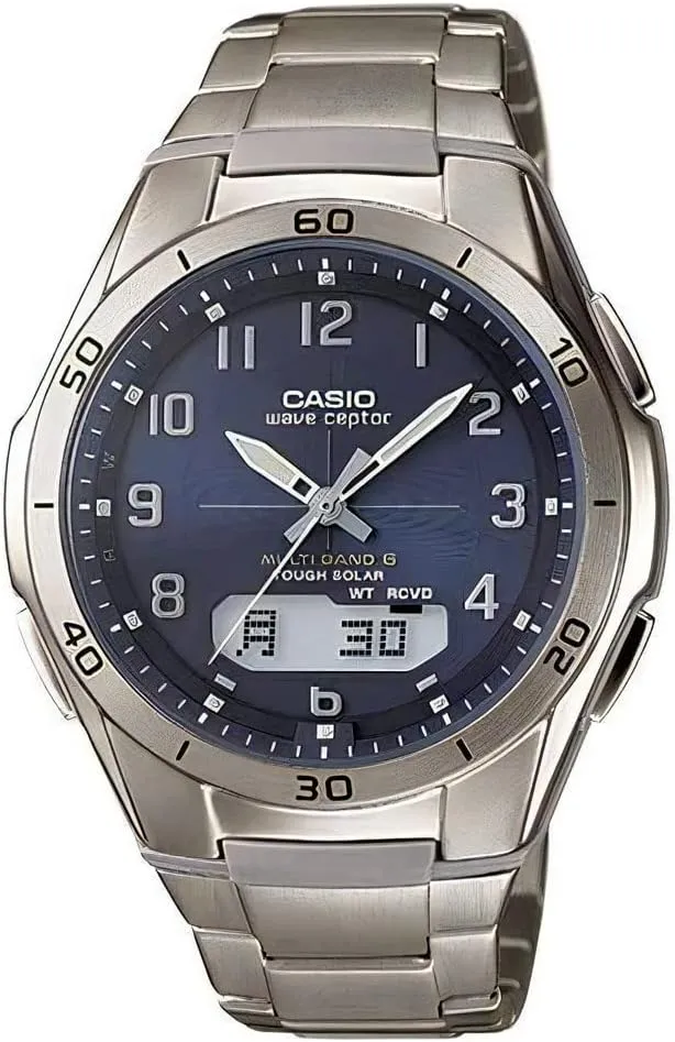 CASIO WVA-M640TD-2AJF Titanium Radio Solar Watch, Mail Order Limited Model, Wave Cepter, Solar Radio, Titanium, Mail Order Limited Men's, Luxury, Luxury