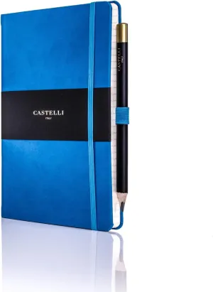 Castelli RQ24/25-914 Medium Lined Ruled Tucson Notebook - French Blue