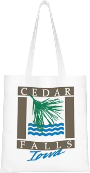 Cedar Falls Flag Tote Bag for Women Canvas Shopping Bags Reusable Large Capacity Casual Shoulder Handbags Grocery Bags DIY Gift Bags