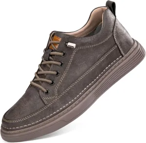 CERYTHRINA Elevator Shoes for Men - Height Increasing Sneakers, 2.5 Inches Taller, Leather Casual Shoes with Height Increase Insoles