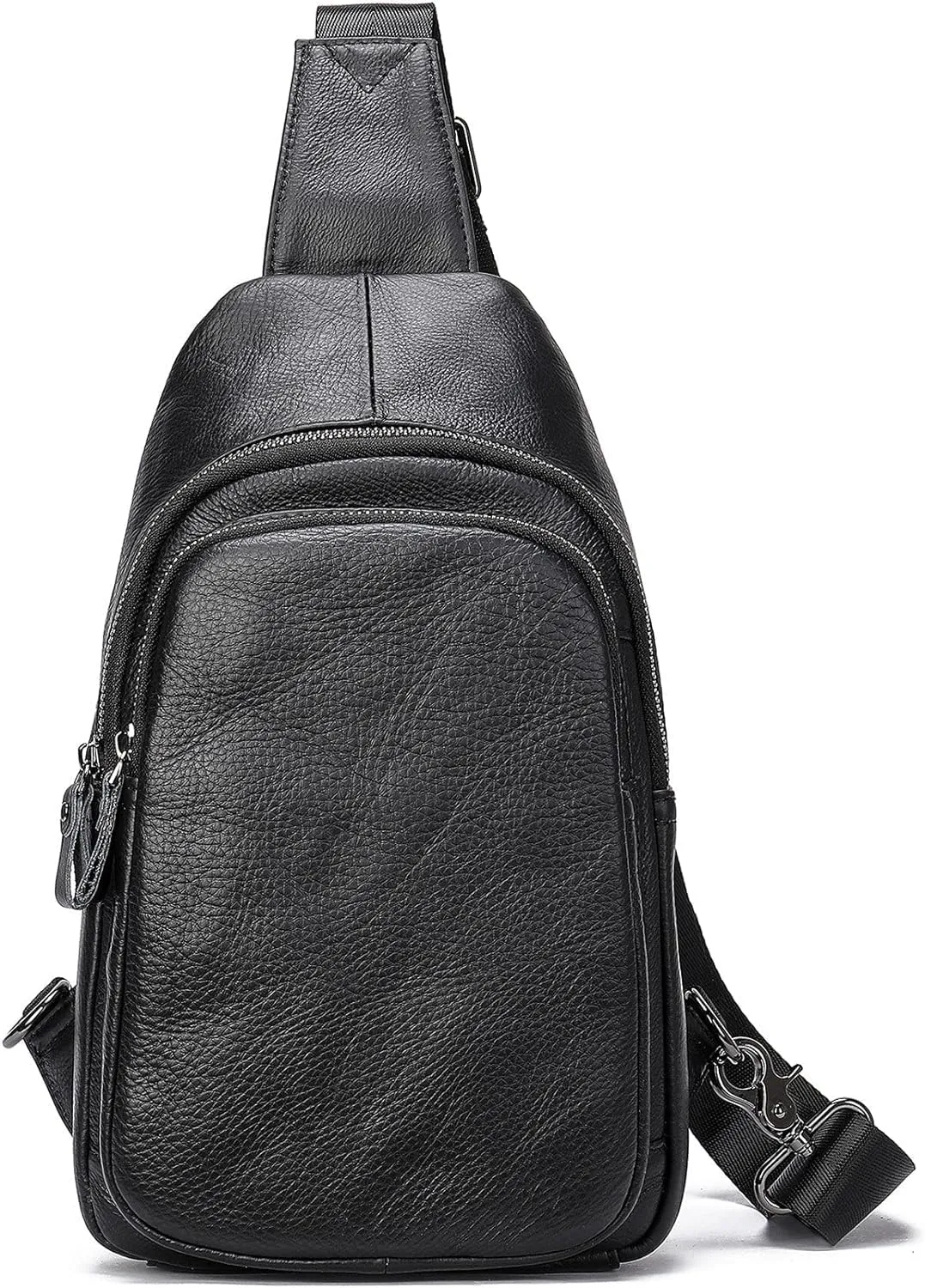Chest Bag Crossbody Bag Leather Sling Bag Anti ThefChestShoulder Bag Multipurpose Chest Pack for Cycling Travel
