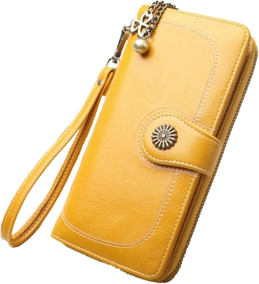 Chic Women's Wallet Long Zipper Purse 3-fold Design Card Holders Pu Leather for Your Loved Ones