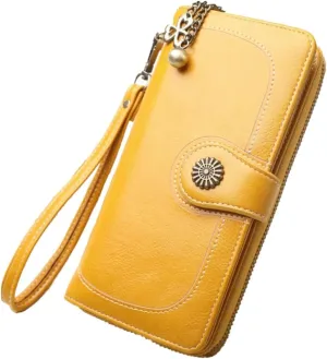 Chic Women's Wallet Long Zipper Purse 3-fold Design Card Holders Pu Leather for Your Loved Ones