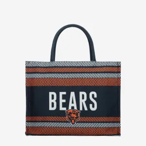 Chicago Bears Stitch Pattern Canvas Tote Bag