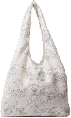 Chinese women's lace butterfly handbag, embroidered cheongsam canvas bag, suitable for dinners and weddings