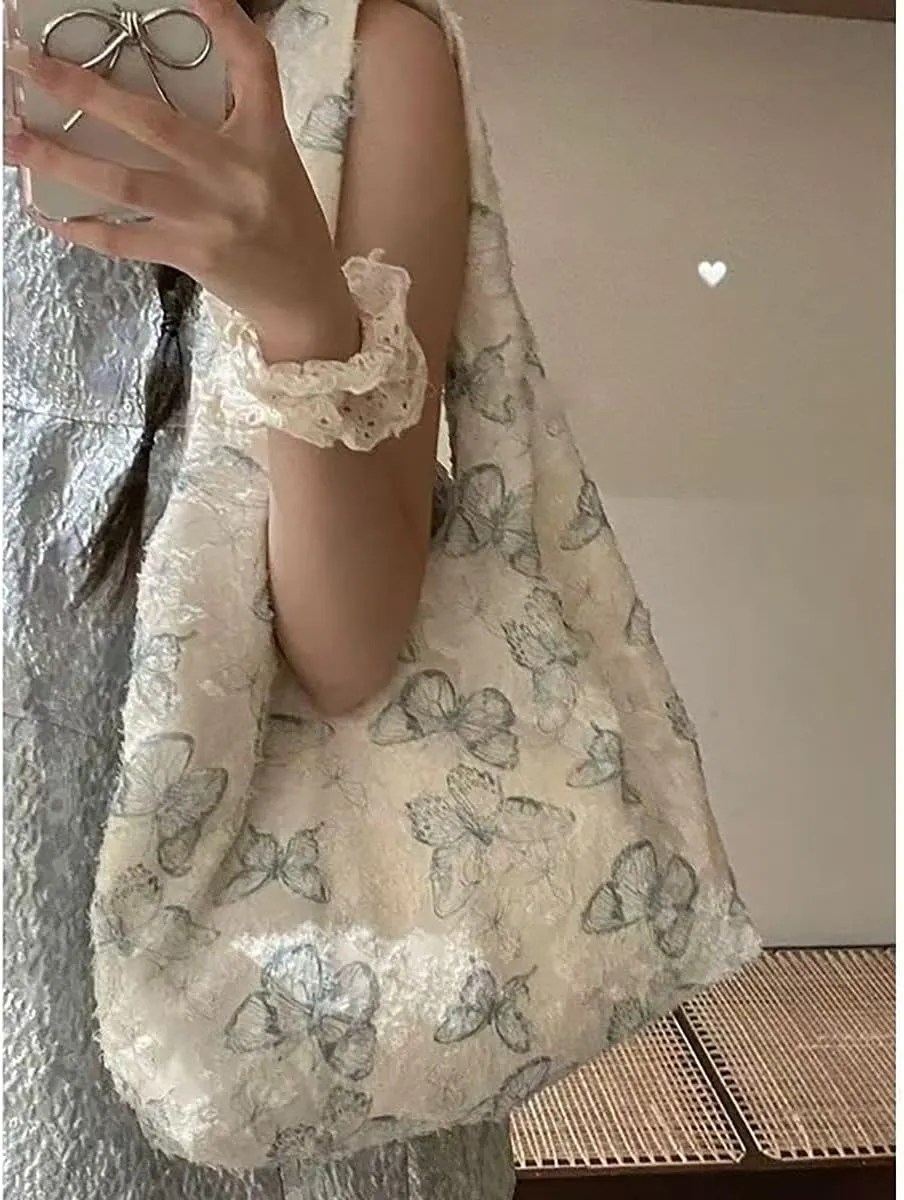 Chinese women's lace butterfly handbag, embroidered cheongsam canvas bag, suitable for dinners and weddings