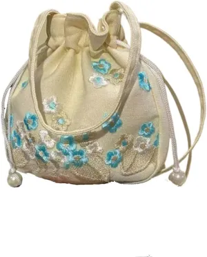 Chinese women's lace handbag, retro embroidered qipao diagonal cross bag, suitable for dinners and weddings
