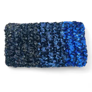 Cindy Sequin Clutch Handbag Blue