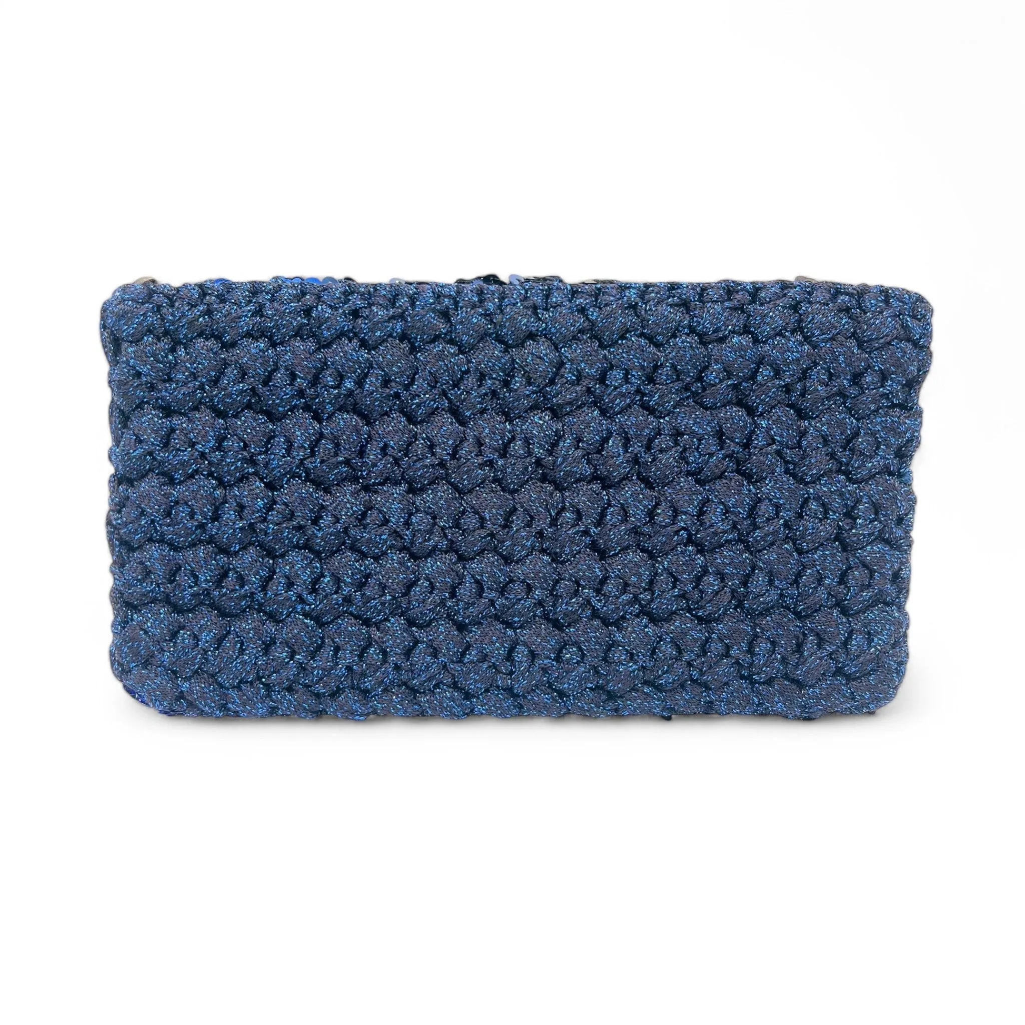 Cindy Sequin Clutch Handbag Blue