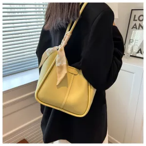 CL1115 - Silk Scarf Yellow Handbag