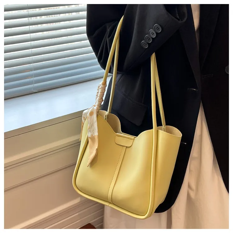 CL1115 - Silk Scarf Yellow Handbag