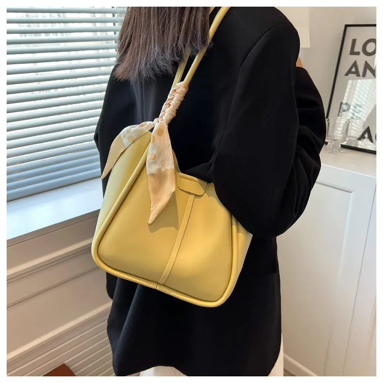CL1115 - Silk Scarf Yellow Handbag