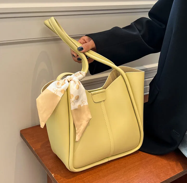 CL1115 - Silk Scarf Yellow Handbag