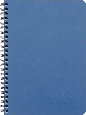 Clairefontaine 'Age Bag' Wirebound Notebook, A5, 120 Pages, Lined - Blue