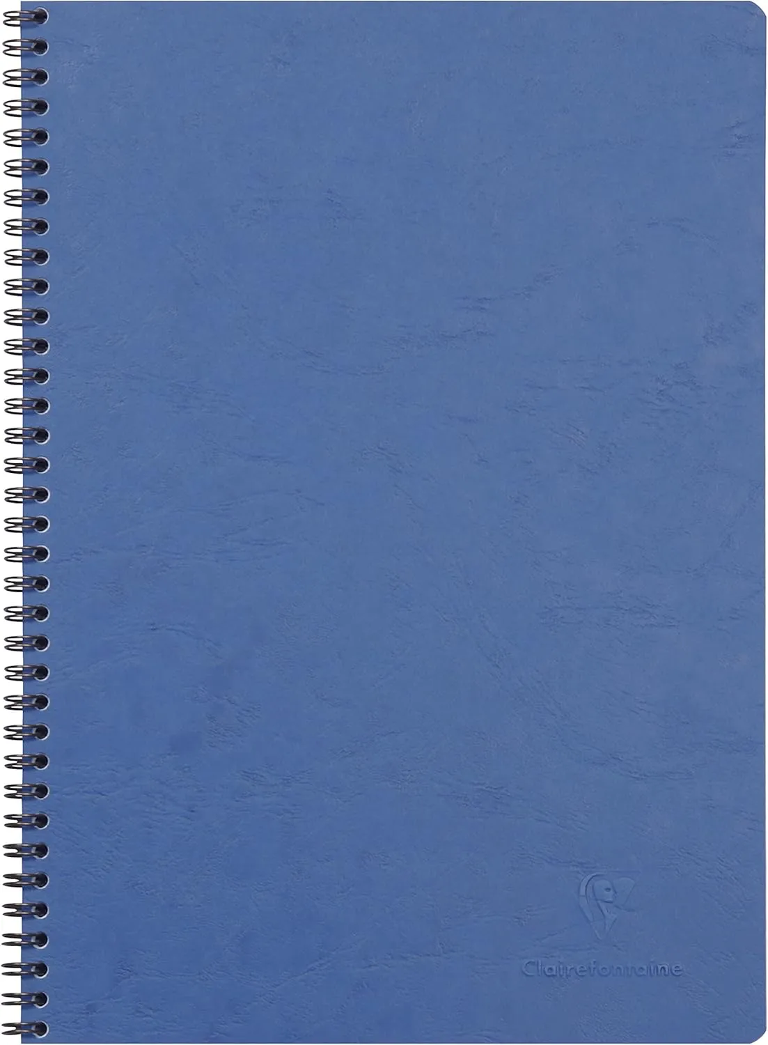 Clairefontaine - Ref 781454C - Age Bag Wirebound Notebook (100 Pages) - A4 Size, Lined Rulings, 90gsm Brushed Vellum Paper, Pocket for Loose Documents - Blue Cover
