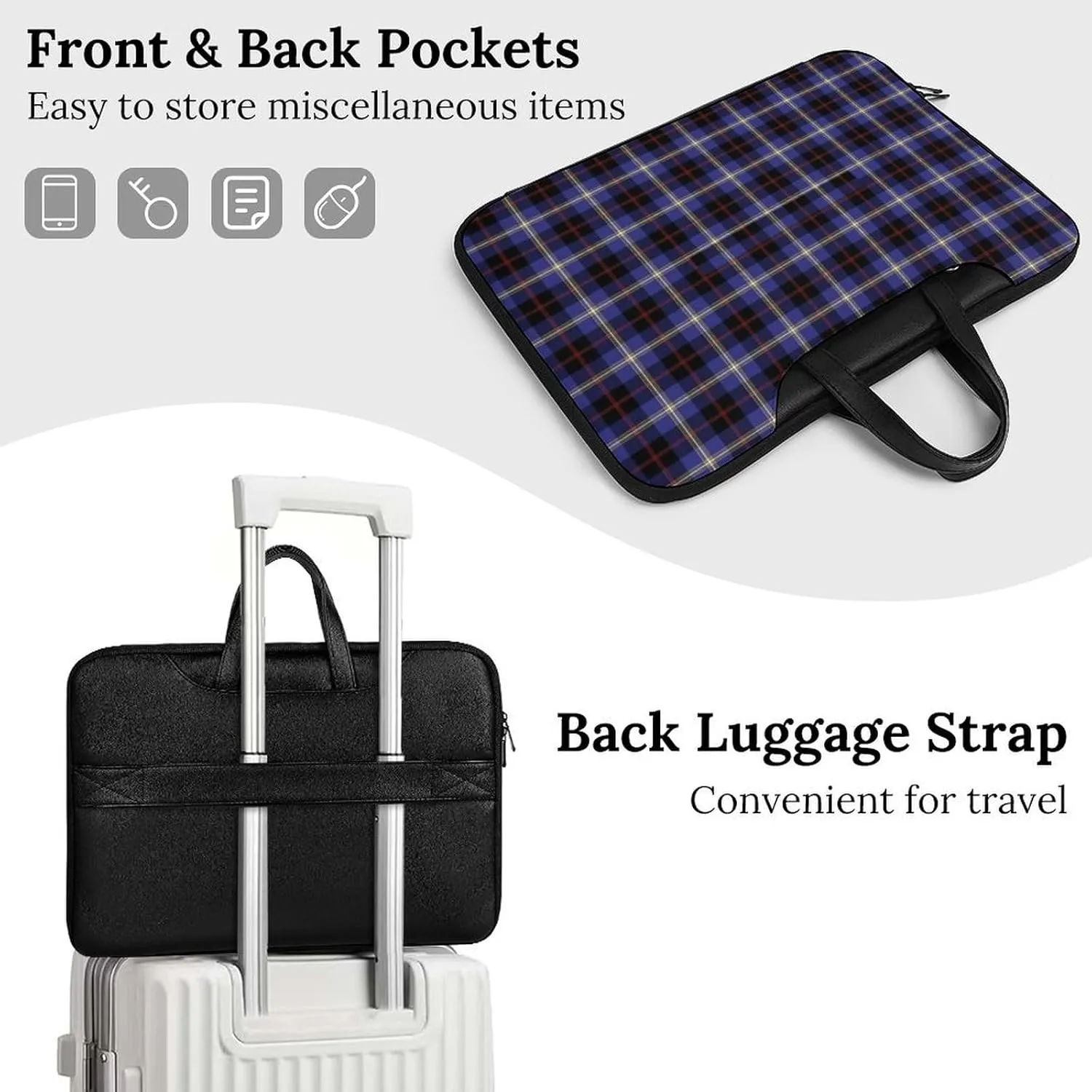 Clan MacArthur Arthur Handheld Single Shoulder Crossbody Laptop Bag Unisex