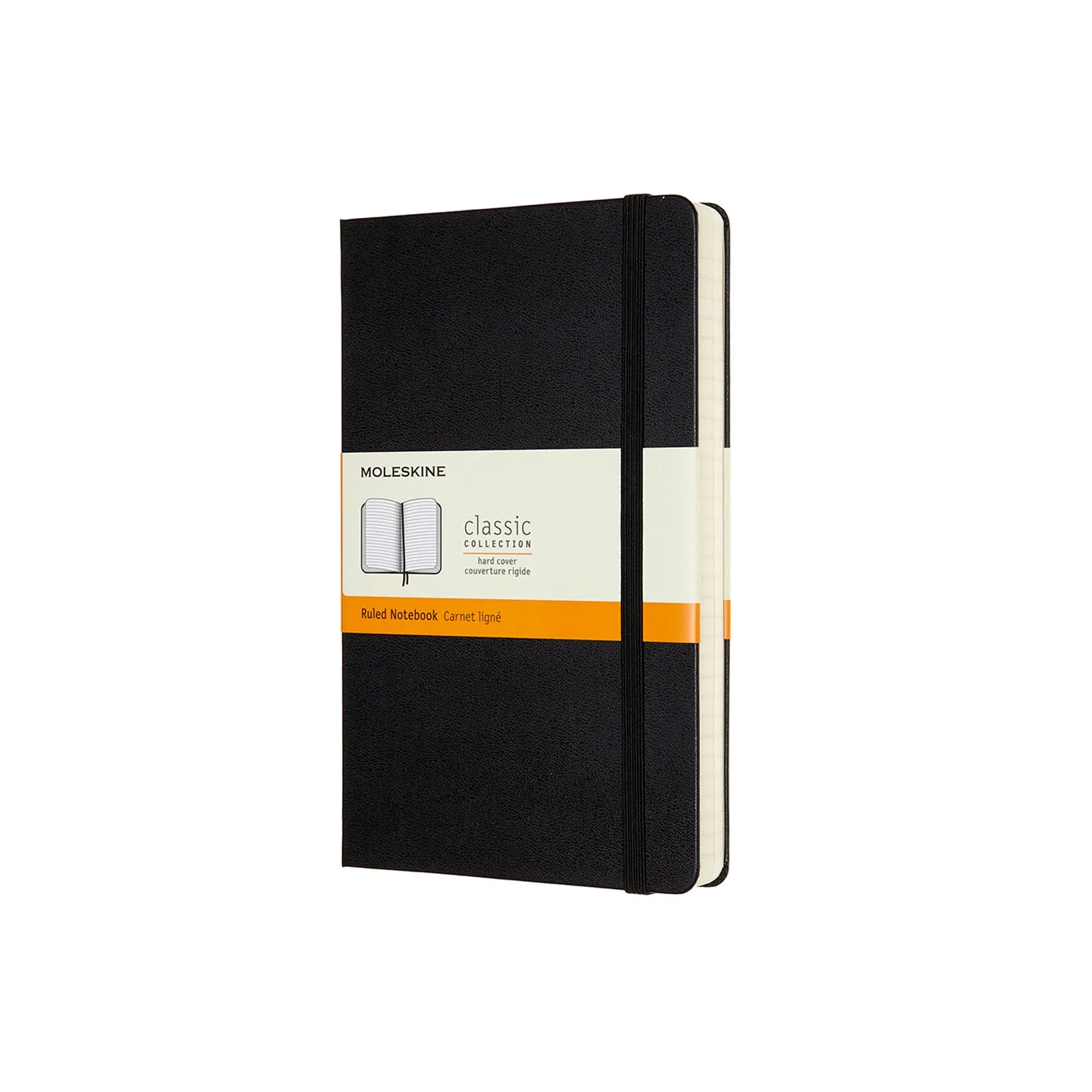 Classic Large Hard Cover Expanded Notebook Black