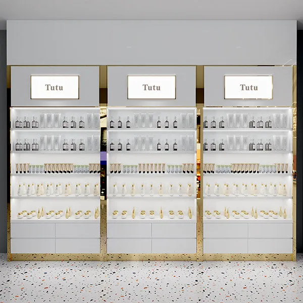 CM016 Beauty Salon Wall Display Cabinet LED Light